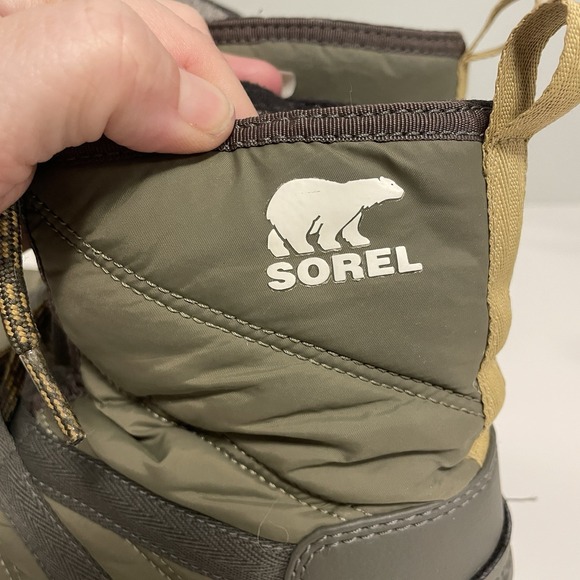 Sorel Women Whitney II Short Lace Up Waterproof Boots Olive Green Sz 9 Winter - Picture 5 of 8